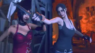 ADA VS CLAIRE Fight Scene & Claire Redfield Gameplay in Resident Evil 4: Remake...