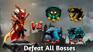 Stickman Legends All Bosses (1, 2, 3, 4) Defeated With Legendary Skills!!!