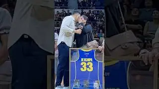 RANIDEL DE OCAMPO HINALIKAN ANG KANYANG MISIS NUNG JERSEY RETIREMENT #pba