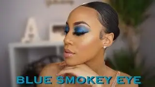 Intense BLUE Smokey Eye | Eyeshadow For Beginners | YELLOOBERRY