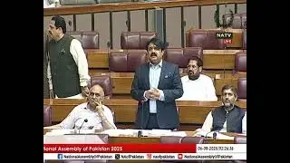 MNA, Mr. Shafqat Abbas expresses his views during the National Assembly Session