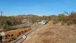 Tren llegando a El Tamujoso. 8/12/2017.