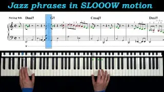 LOTS of BLUESY JAZZ PHRASES in SLOW MOTION