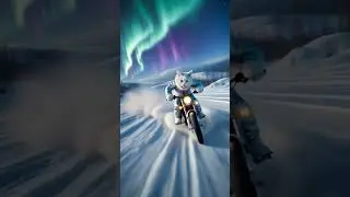 Majestic Snowcat vs the Frozen Tundra ❄️🔥| Epic Aurora Chase! #ai #cats #cat #animation #pets #pet