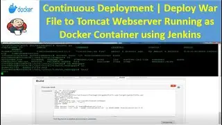 Continuous Deployment | Deploy War File to Tomcat Webserver Running as Docker Container by Jenkins