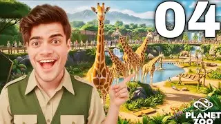 BIG HABITAT FOR GIRAFFE | PLANET ZOO GAMEPLAY #4