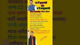 देवेन्द्र फडणवीस जीवन परिचय|Devendra Fadnavis Biography|#viral#youtubeshorts#shortsvideo#shorts#bio