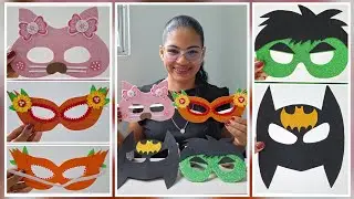 4 ideias incríveis em poucos minutos! Veja como eu fiz essas Máscaras de Carnaval 