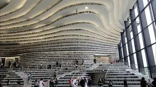 Amazing! The futuristic library in Tianjin, China becomes an internet phenomenon
