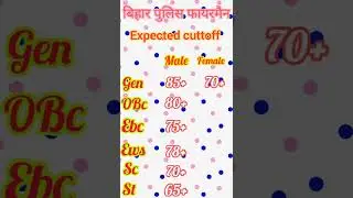 Bihar police fireman 2022🔥 cuttoff #short