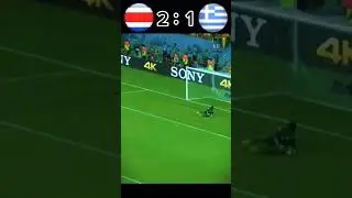 Costa Rica vs Greece 1-1 (5-3) | Round of 16 - 2014 FIFA World Cup #football #youtube #shorts