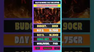 Raayan movie 3 day box office collection #shorts #ytshots #raayan