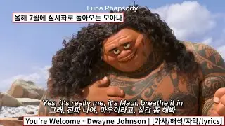 You&rsquo;re Welcome - Dwayne Johnson | [가사/해석/자막/lyrics]