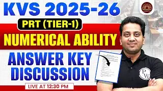 KVS PRT Exam Analysis 2026 | KVS Numerical Ability Answer Key 10 Jan 2026 | KVS Paper Analysis 2026