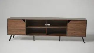 Walker Edison | Product Highlight | Living | TV Stand | Noah Mid-Century Modern Angular TV Stand