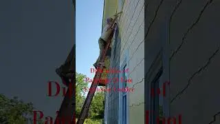 Difficulties of Painting: 21 Foot Extension Ladder #painting #ladder #exteriorpainting #paint #diy