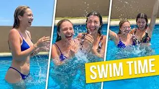 Cami Valencia, Me swimming with my friend in the Pool!!