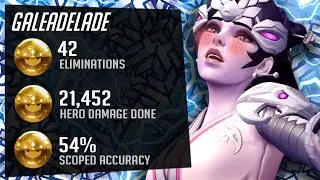 Gale Top 500 Widow and Soldier 76 - 42 elims! [ Overwatch Season 26 Top 500 ]