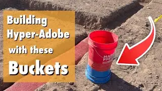 Bucket funnel for building with hyper adobe