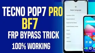 Tecno Pop7 BF7 FRP bypass 100% Google account bypass 2024