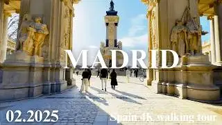 Madrid Walking Tour 02.2025 with Music | 4K Ultra HD