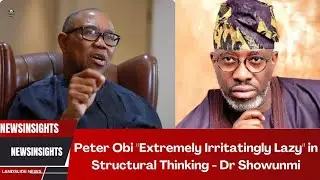 Peter Obi is Extremely Irritatingly Lazy  in Structural Thinking - Dr Showunmi
