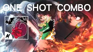 sanguine art+dragon+spikey trident ONE SHOT COMBO (BLOX FRUIT UPDATE 20)