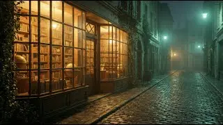 Quiet Alley Library &ndash; Rainy Night Ambience