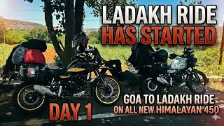 GOA TO LADAKH RIDE 2024 ON ALL NEW HIMALAYAN 450 || Day 1 #goatoladakhride2024 #goatoladakh #ladakh