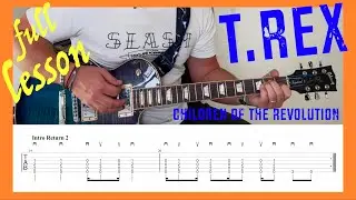 How To Play: T. Rex - Children of the Revolution ✊ (Full Guitar Lesson + 4K Tutorial with Tabs)