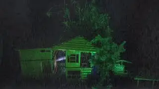 ⛈️🏠 Slow Rain Tapping on Roof with Thunder | Deep Sleep Night Storm