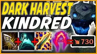 DARK HARVEST KINDRED INSTANTLY KILLS AT 50% HP! INSTANT ONE SHOT KINDRED BUILD! - League Of Legends
