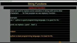 python string replace() function..