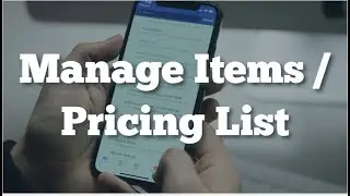 Manage items / Pricing list