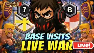 🔴LIVE CLAN WAR ATTACKS 🔥। BASE VISITS &hearts;️। WELCOME NEW SUBCRIBERS &hearts;️