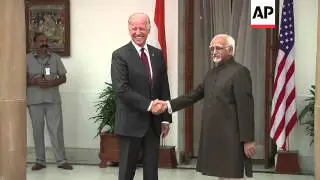 US Vice President Biden meets Indian counterpart