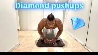 My toughest challenge doing these resistance band diamond pushups 🥵