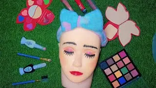 ASMR Makeup on Mannequin 🎭 (No Talking) | ASMR RUMI Kpop Demon Hunters Makeup 💋 🎀 Satisfying Videos