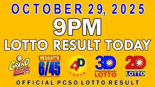 9pm Lotto Result Today PCSO October 29 2025