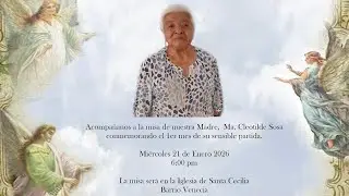 Eucaristía por María Cleotilde Sosa 2026/01/21