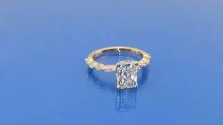 Radiant solitaire lab-grown diamond ring 2.27(ctw) VS1 D 14k gold 1001 0194