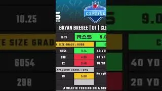 2023 NFL Scouting Combine Day 1 Winner Bryan Bresee (DT, Clemson) #nfl #nfldraft