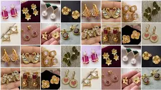 Дизайн золотых серег на каждый день для женщин ||Новые модели золотых серег-гвоздиков 2025 года