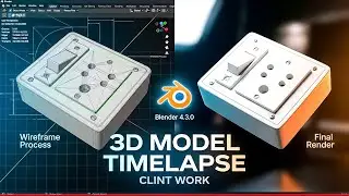 Hard Surface Modeling in Blender 4.3: Electric Plug Board (Speed-Model-Client Work)