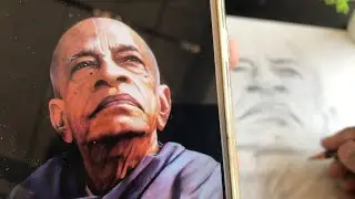 Srila Prabhupada drawing,step by step outline tutorial 
