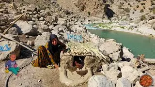 Single Mom Builds Chicken Shelter in Wild Zagros | Stone & Mud House by the River