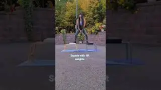 Squats Standing On Inversion Chair #feetup #trainer #squat #outdoor #jeanmusicyoga #yoga #fitness