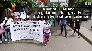 Migrant Domestic Workers Protest in Beirut on Workers' Day 2017
