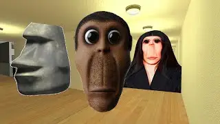 Obunga, Rosal&iacute;a Bizcochito And Moai - Nextbot Chase in Garry&rsquo;s Mod (Horror)