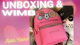 COACH UNBOXING & WHAT&rsquo;S IN MY BAG Charter Backpack 24 Brass/Petunia🌸Robin Cookie